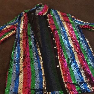 Sequin shirt dress